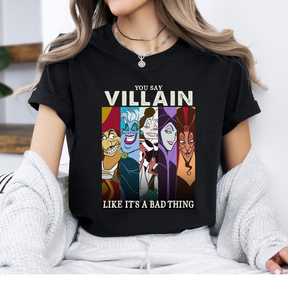 Villains Colorful Group Shot Humor Graphic Disney Vuitino Shirt Villains Colorful Group Shot Humor Graphic Disney Vuitino Shirt